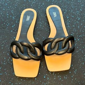 Zara Black Sandals